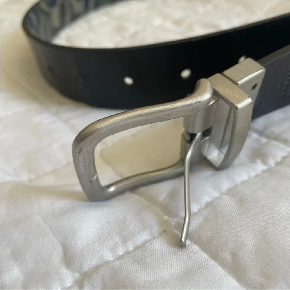 Reversible Camouflage Belt with Silver Buckle